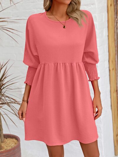 0cc2fed0-feb3-41d1-9f13-e7c5d5d5c471-Min_d7a3dcfc-1829-43d5-84ca-881094350f37.jpg Round Neck Lantern Sleeve Mini Dress