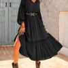 0e5f846bded740b2a912f9ea4369bb44-Min.jpg Tie Neck Balloon Sleeve Midi Dress