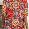 Printed V-Neck Half Sleeve Boho Blouse
