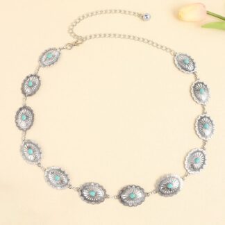 Vintage Turquoise Alloy Boho Belt - Spirit and Rebel