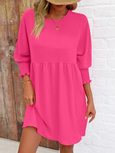 5a1ed92d-171c-4144-9c1d-1aaeff9d6f9d-Min_7a824dea-dfab-440b-99b1-8bf073bd5638.jpg Round Neck Lantern Sleeve Mini Dress