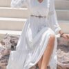 767245304d504c3abcc4a01715d413c1-Min.jpg Tie Neck Balloon Sleeve Midi Dress