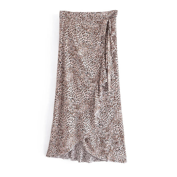 H1a209b016f454641ba9578a5dc92efb8a.jpg Wild Instincts Wrap Skirt with Leopard Ruffle Hem