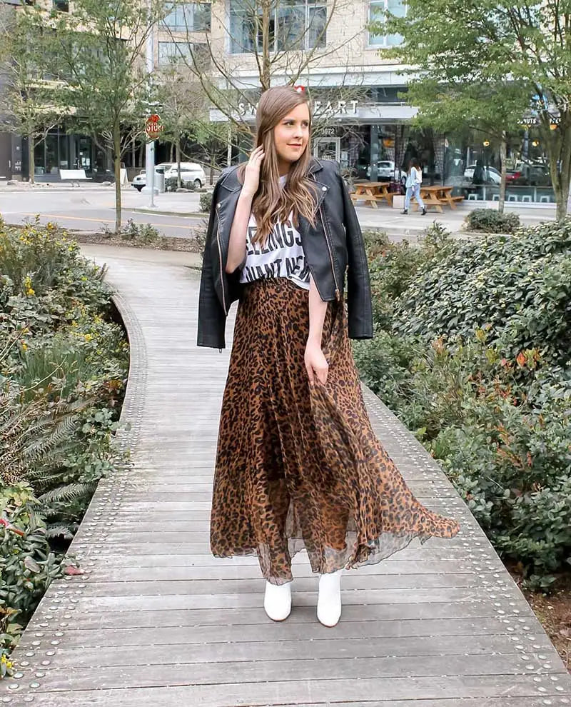 Spirit and Rebel Boho Leopard Maxi Skirt - Image 14