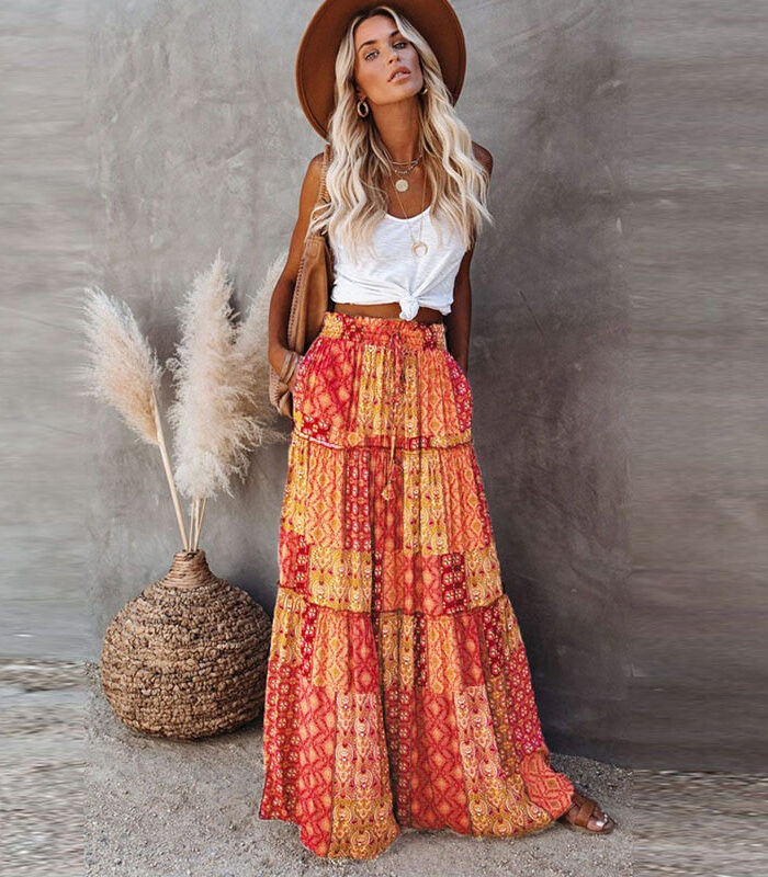 Wildflower Wanderer Boho Maxi Skirt