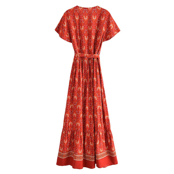 H9a82467f98544bf3a4216a697ef497aeE.jpg Whispering Meadow V-Neck Bohemian Wrap Dress Red – Spirit & Rebel