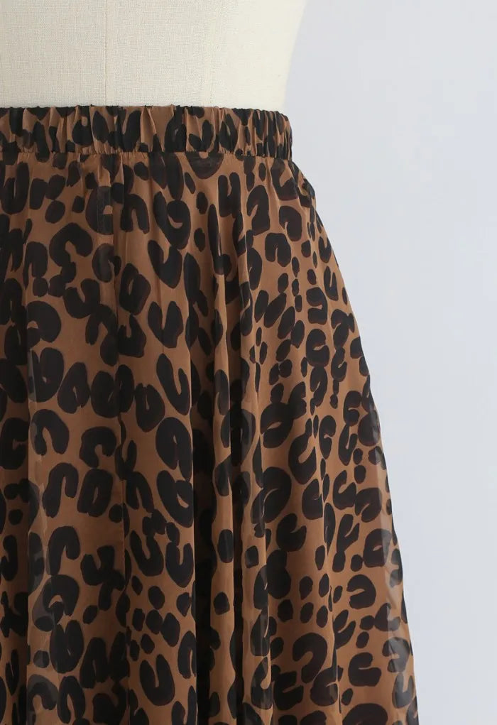Spirit and Rebel Boho Leopard Maxi Skirt - Image 23