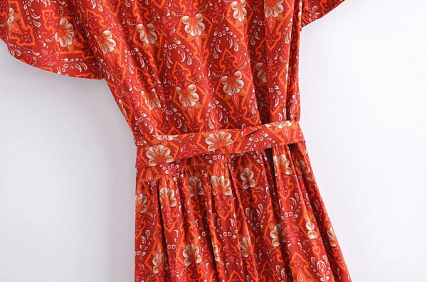 Hd8a22cddbc85466b8f1e7549e937a933z.jpg Whispering Meadow V-Neck Bohemian Wrap Dress Red – Spirit & Rebel
