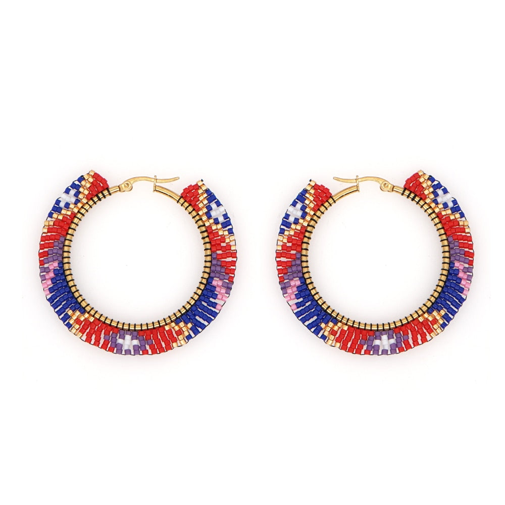 Boho Rainbow Hoop Earrings - Image 26