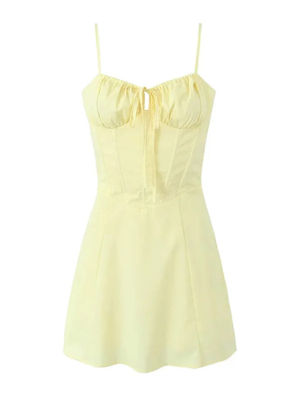 Spirit and Rebel Lace Up Mini Summer Dress Sundress