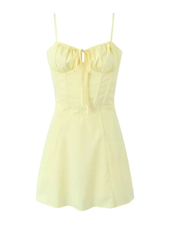 Spirit and Rebel Lace Up Mini Summer Dress Sundress