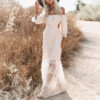 Heavenly White Lace Waist Cut Out Boho Dress