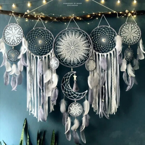 S09941ab00ba44d1fa75df605a038d7489.jpg Mystic Weaves Dreamcatcher Set 5 pcs with Star Accents