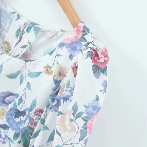 Spirit and Rebel Floral Square Neck Boho Blouse