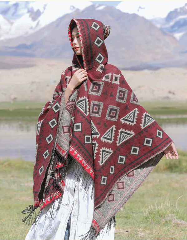 S166acdf9e3374f7a93bb7484c5b1a6dcU.jpg Wild Soul Gypsy Hooded Boho Poncho Cape
