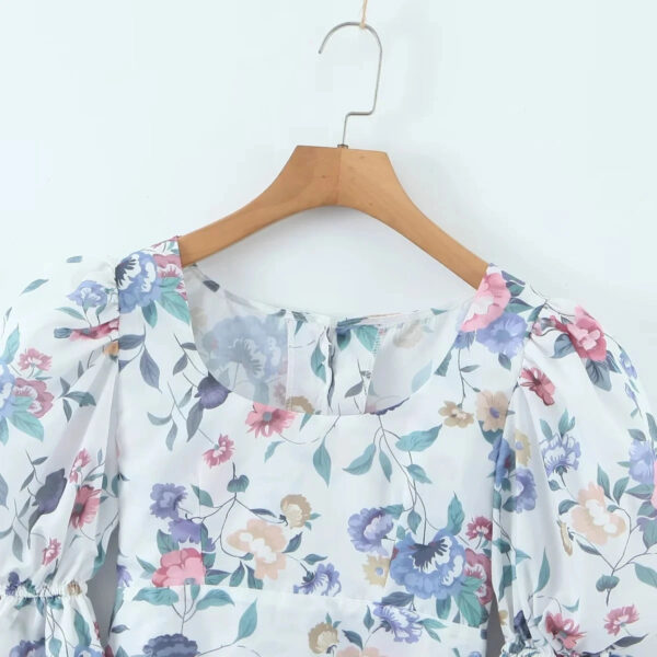 Spirit and Rebel Floral Square Neck Boho Blouse