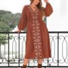 Spirit and Rebel Plus Size Long Sleeve Dress