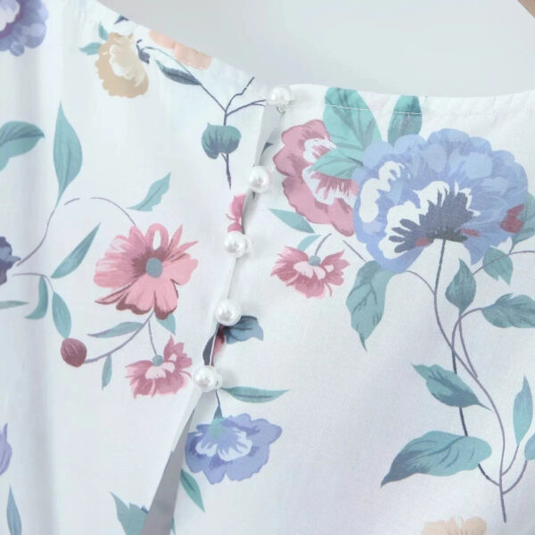 Spirit and Rebel Floral Square Neck Boho Blouse