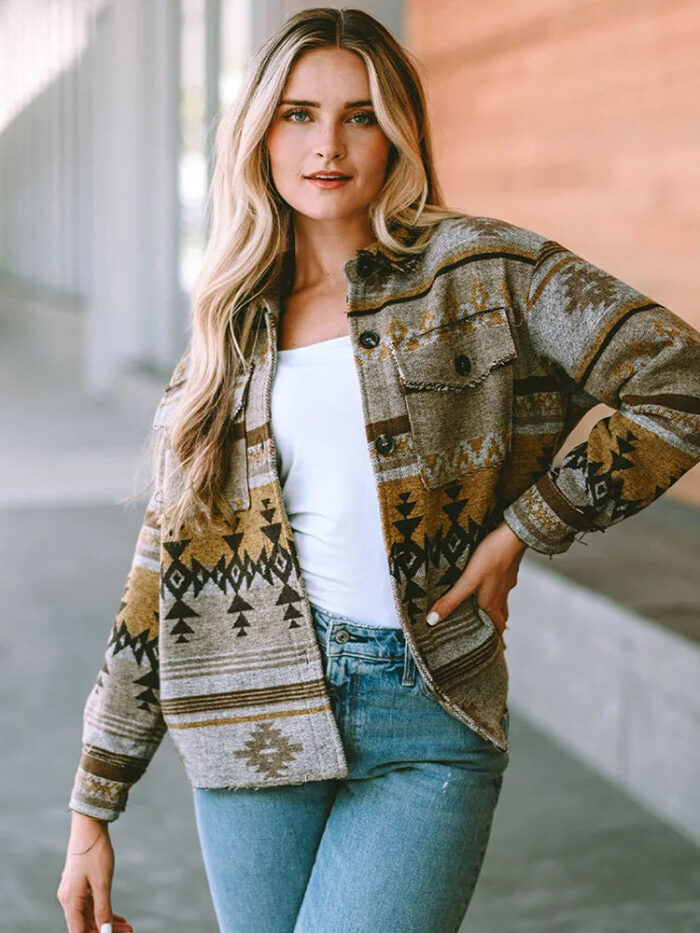 Wander in The Wild Boho Western Aztec Jacket