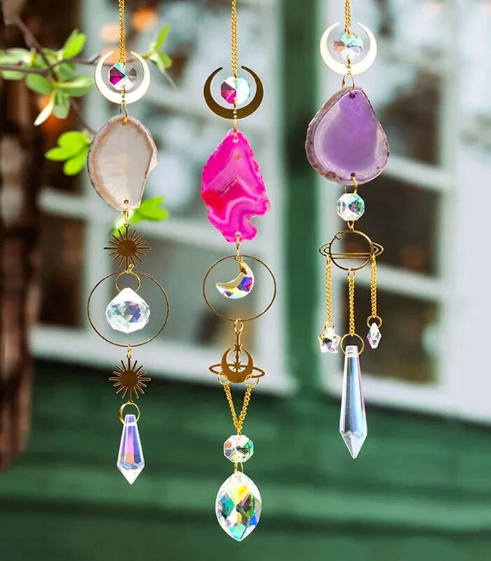 S30f4b0527de3467ca4aec07a14b10c29R.jpg Boho Chic Crystal Sun Catcher – Moon and Geode Window Hanging Decoration