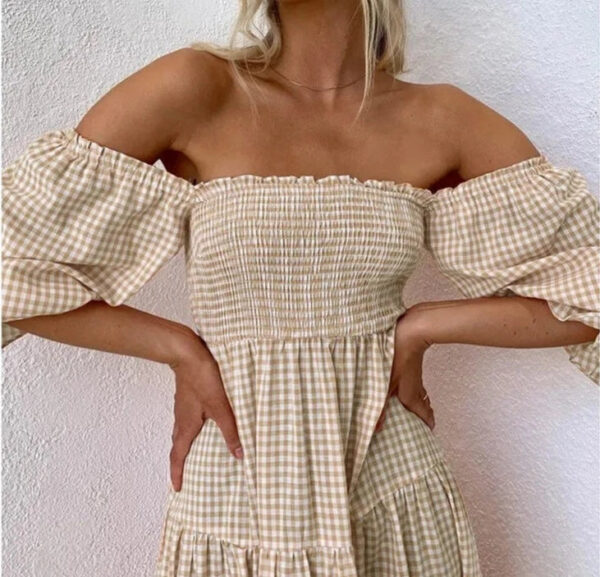 S382a32c520c94ce0b7a2cc1d3938d30aT.jpg Willow Plaid Back Bow Midi Dress