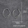 S40ab389c056a415db5811c94250034a9T.jpg Gypsy Spiral Silver Boho Hoop Earrings with Ornamental Charms