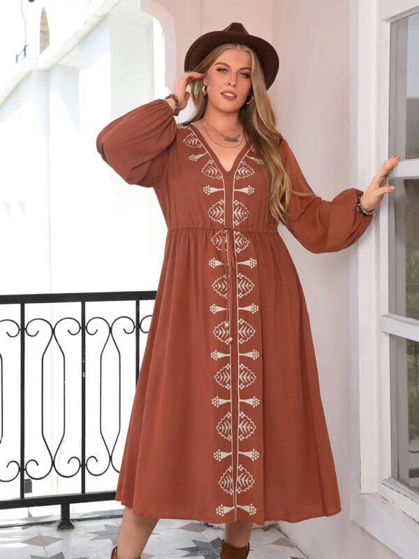 Spirit and Rebel Plus Size Long Sleeve Dress