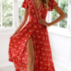 S428660427406447a801ba004604a8d2b8.jpg Whispering Meadow V-Neck Bohemian Wrap Dress Red – Spirit & Rebel