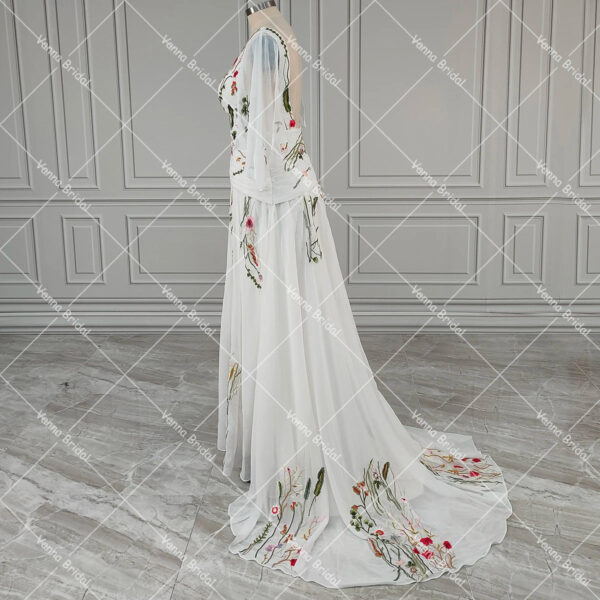 Enchanted Garden Floral Boho Wedding Dress