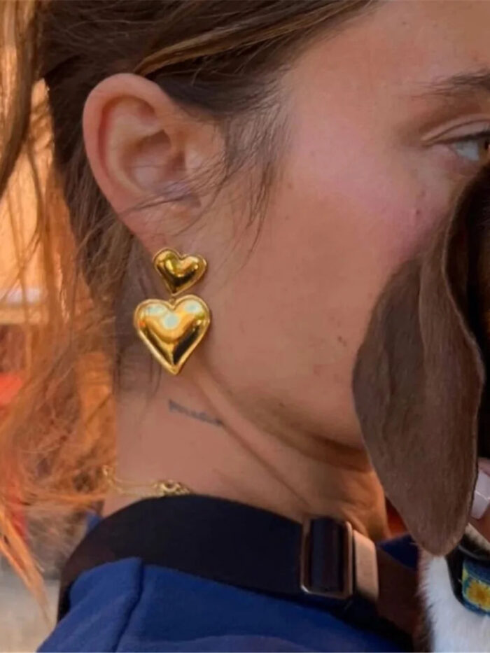 S44e7b9d235844c51bcf20279a0937baeo.jpg Twilight Charm Heart Dangle Earrings in Metallic Finish