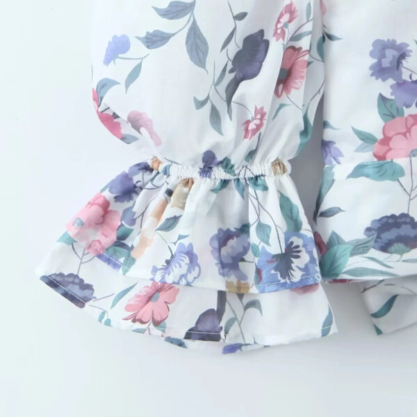 Spirit and Rebel Floral Square Neck Boho Blouse