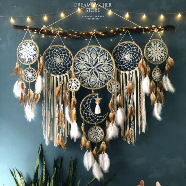 S502c912719ab409db7584b2da324cc26q.jpg Mystic Weaves Dreamcatcher Set 5 pcs with Star Accents