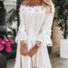Amelia Casual White Lace Boho Dress