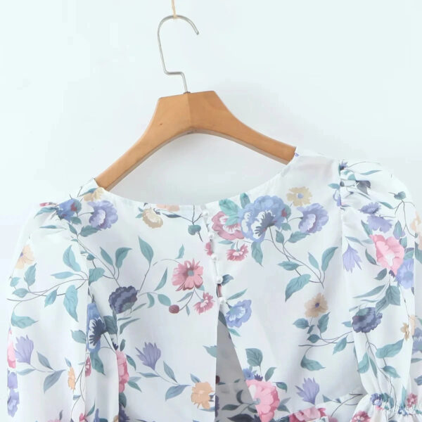 Spirit and Rebel Floral Square Neck Boho Blouse