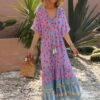 S576ac6c0696246e1b3b3c77f101d7439D.jpg Wildflower Dance Floral Maxi Dress with Drawstring and Tiered Hem Multicolor – Spirit & Rebel