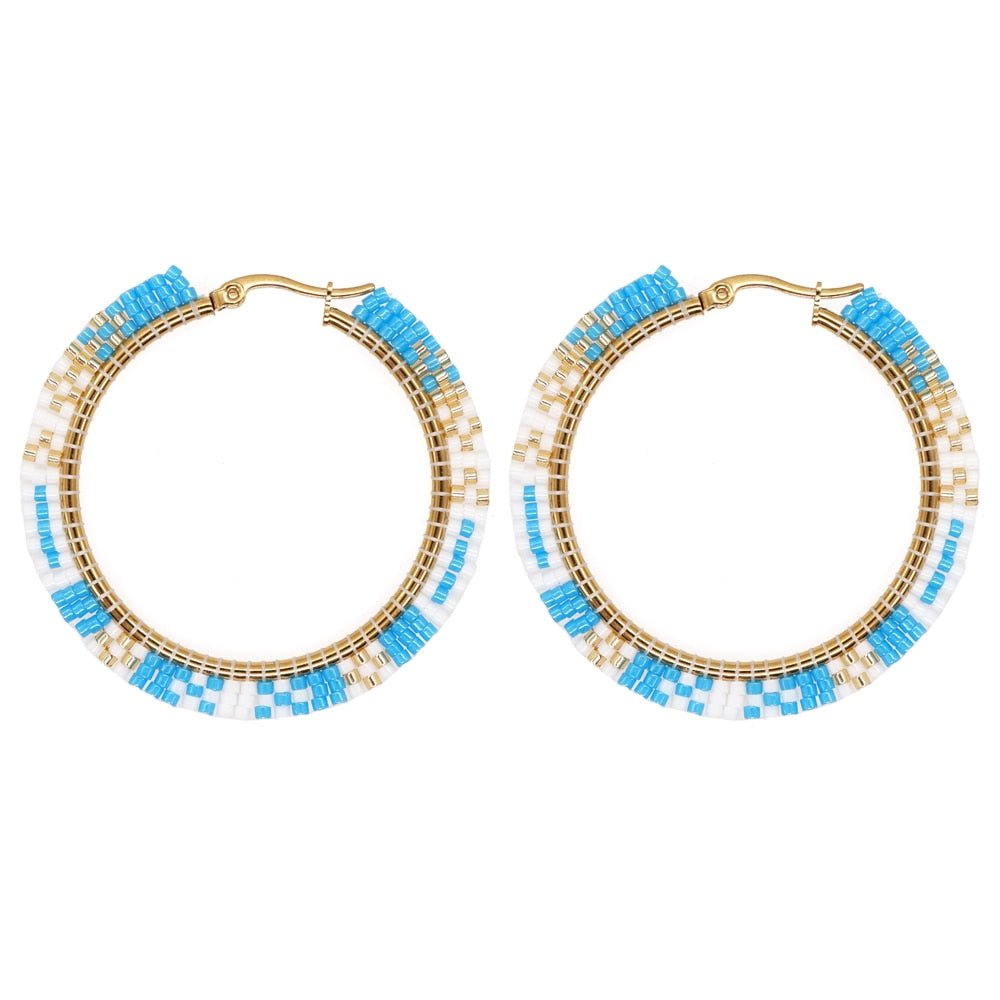 Boho Rainbow Hoop Earrings - Image 18