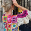 Bohemian Patchwork Dream – Handcrafted Crochet Cardigan