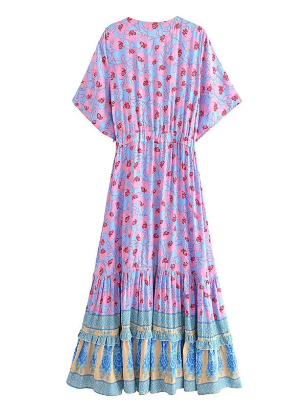 S6fca0cf0fcaf4f9892c9dad287f6efb3H.jpg Wildflower Dance Floral Maxi Dress with Drawstring and Tiered Hem Multicolor – Spirit & Rebel