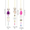 Boho Chic Crystal Sun Catcher – Moon and Geode Window Hanging Decoration