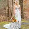 Enchanted Garden Floral Boho Wedding Dress