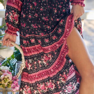 Floral Odyssey Wanderer Maxi Skirt