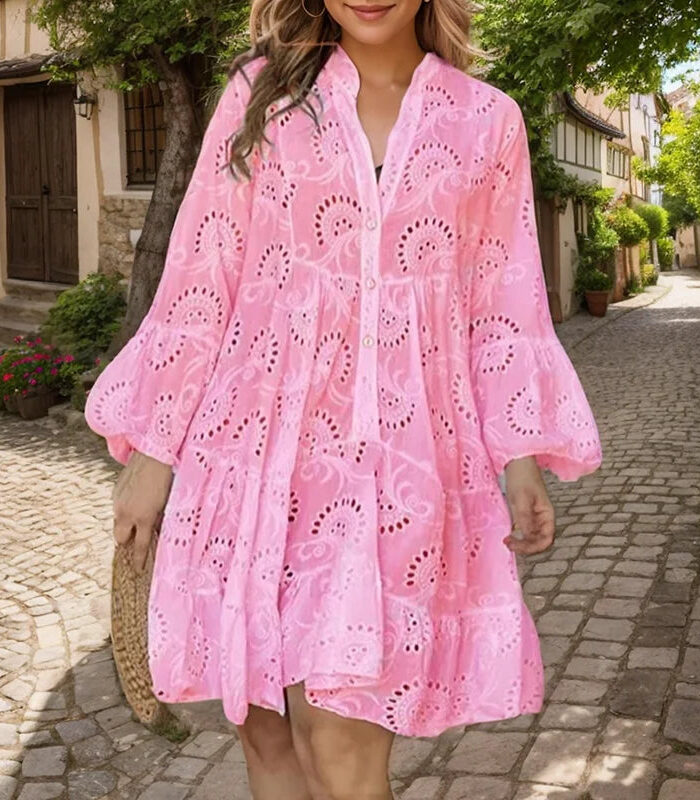 Radiant Bloom A-Line Dress