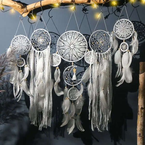 S7d2a598031964d8fb324ab34c677b441D.jpg Mystic Weaves Dreamcatcher Set 5 pcs with Star Accents