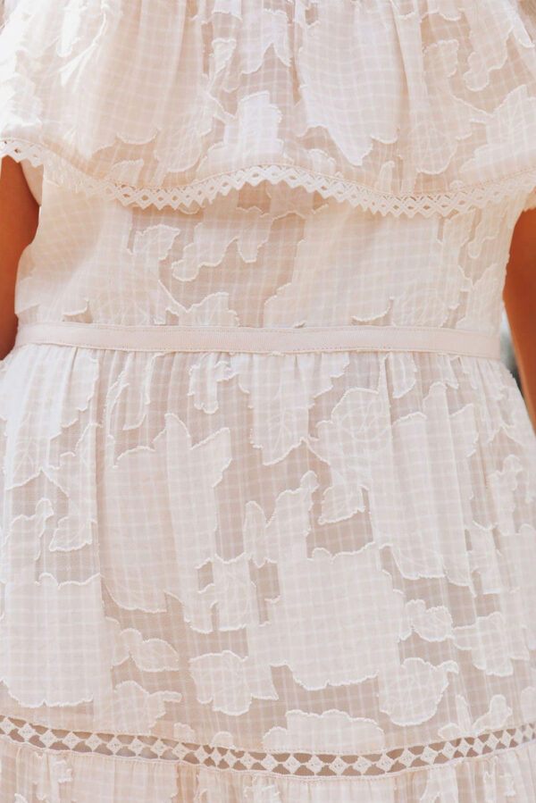 Summer Love Vintage Lace Hollow Out Bohemian Maxi Dress