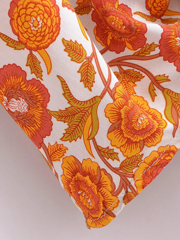 Amber Glow Floral Kimono Wrap
