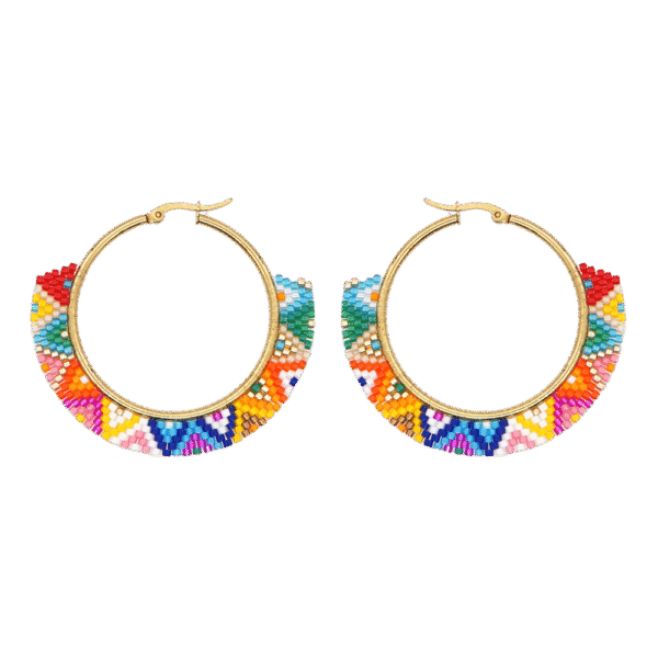 S80394aa7b7c5495caef53cab460111439-4.png Boho Rainbow Hoop Earrings