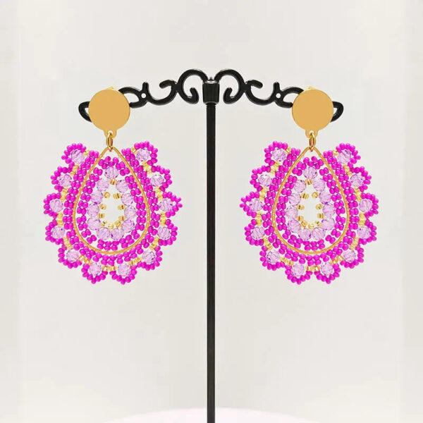 S859b93a216f74e2eaad76f3f68fc09886-1.jpg Boho Earrings Wildflower Aura Teardrop Design