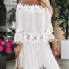 Amelia Casual White Lace Boho Dress