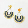 Rainfall Reverie Rice Beaded Boho Hoop Earrings