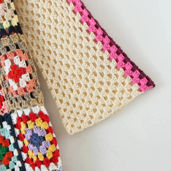 Bohemian Patchwork Dream – Handcrafted Crochet Cardigan